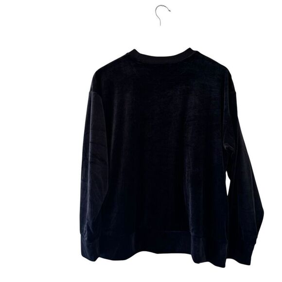 Athleta Retroplush Velvet Mixed Media Crewneck Oversized Sweatshirt Size M #2373 - Picture 11 of 16